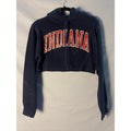 Russell Athletic 80s IU INDIANA Cropped Pullover Hoodie Drawstring Women's XS