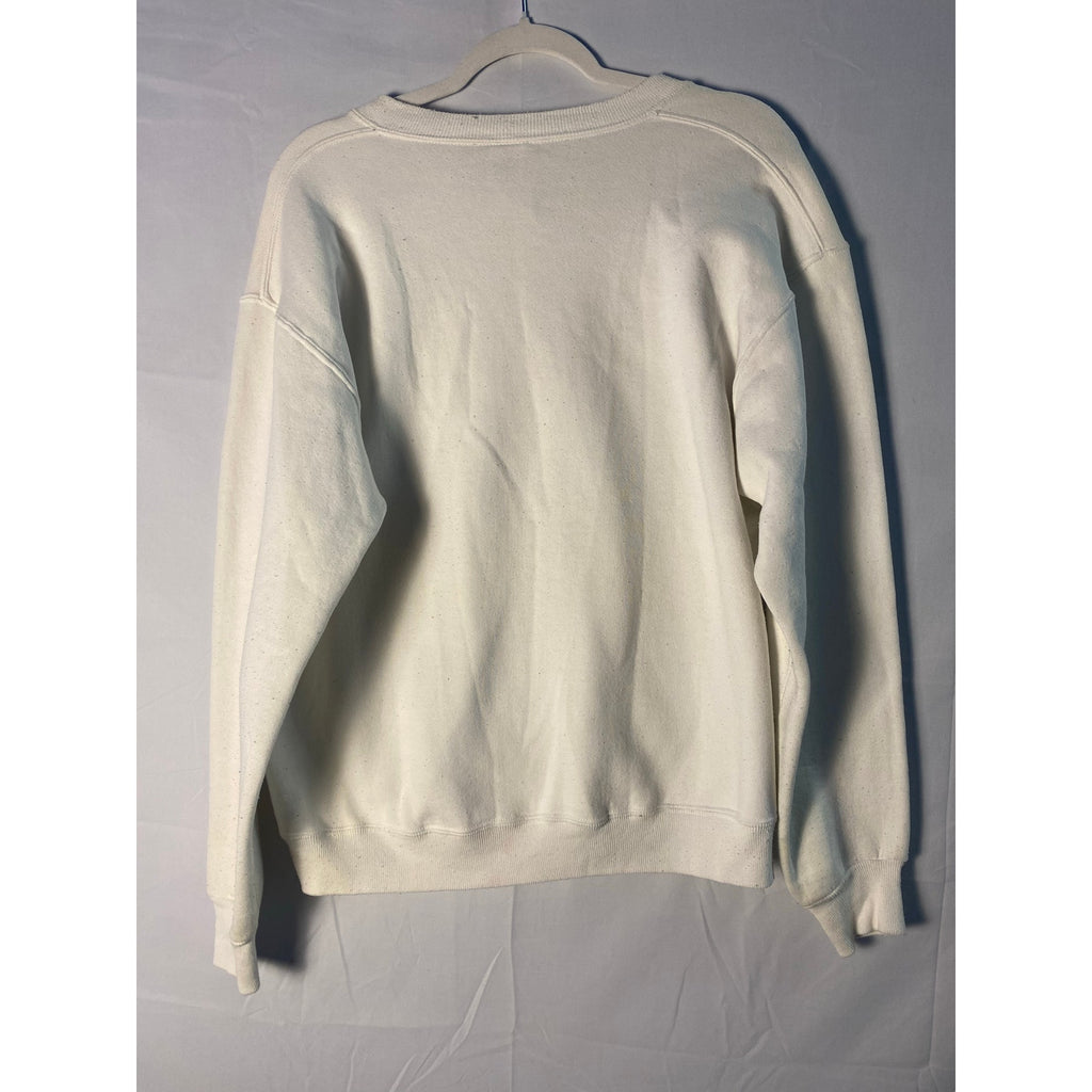 Vintage Russell Athletic IU Indiana University White Crewneck Sweater Mens Large