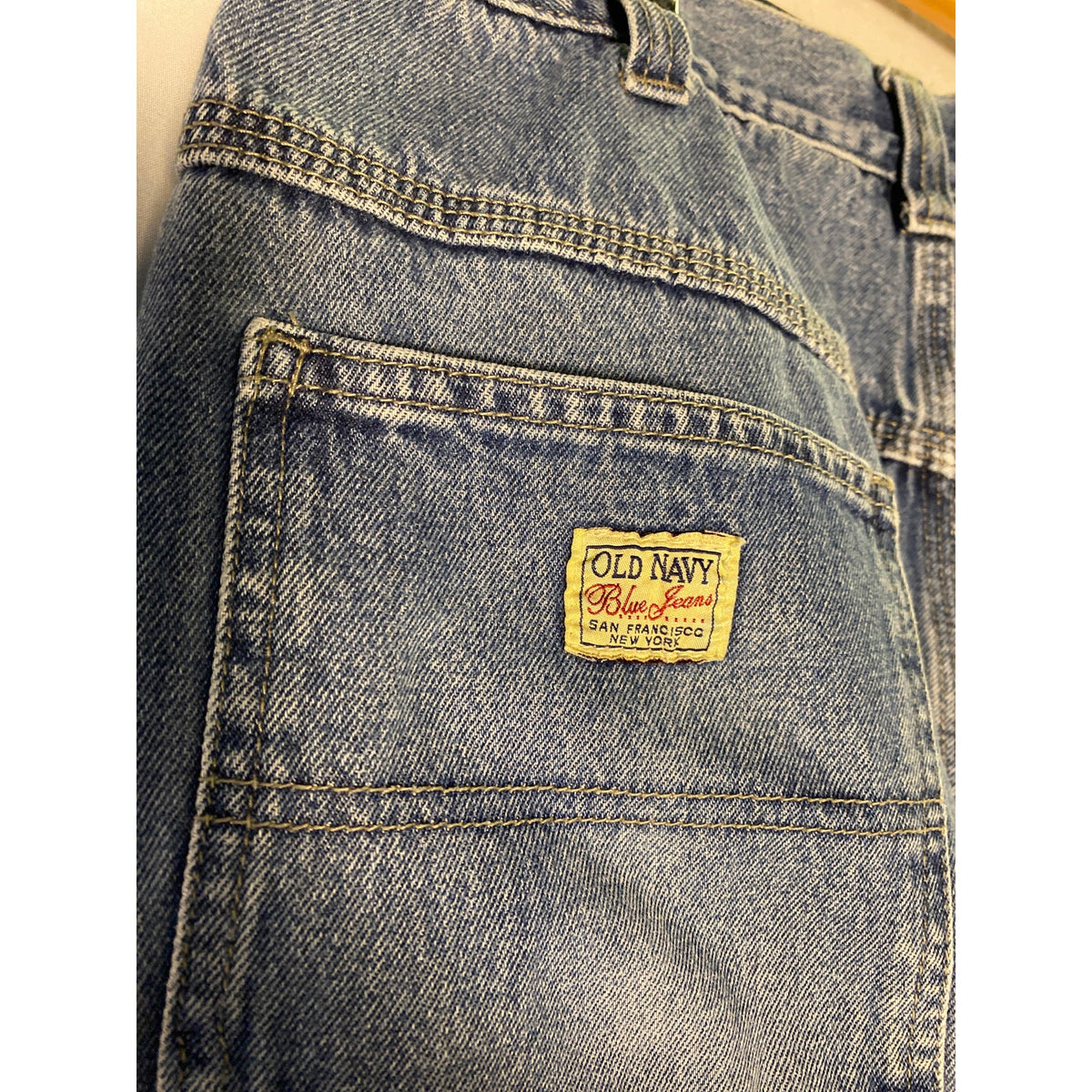Vintage Old Navy Wide Leg Blue Jeans Denim Side Pockets Women's Size 36