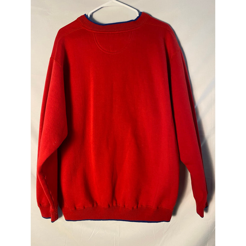 Vintage Pooh Bear Embroidered Red Crewneck Sweater