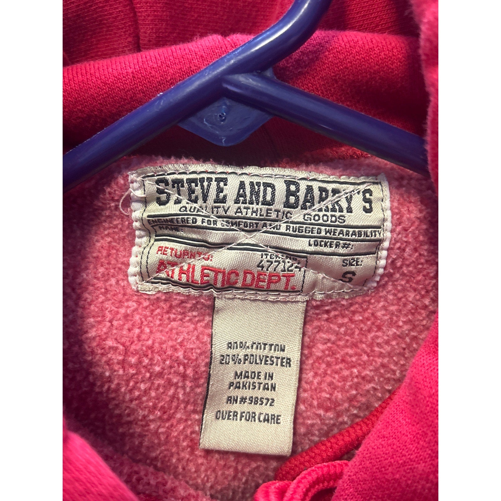 Steve & Barry's Indiana University Red Hoodie Sweatshirt Men's Size Small