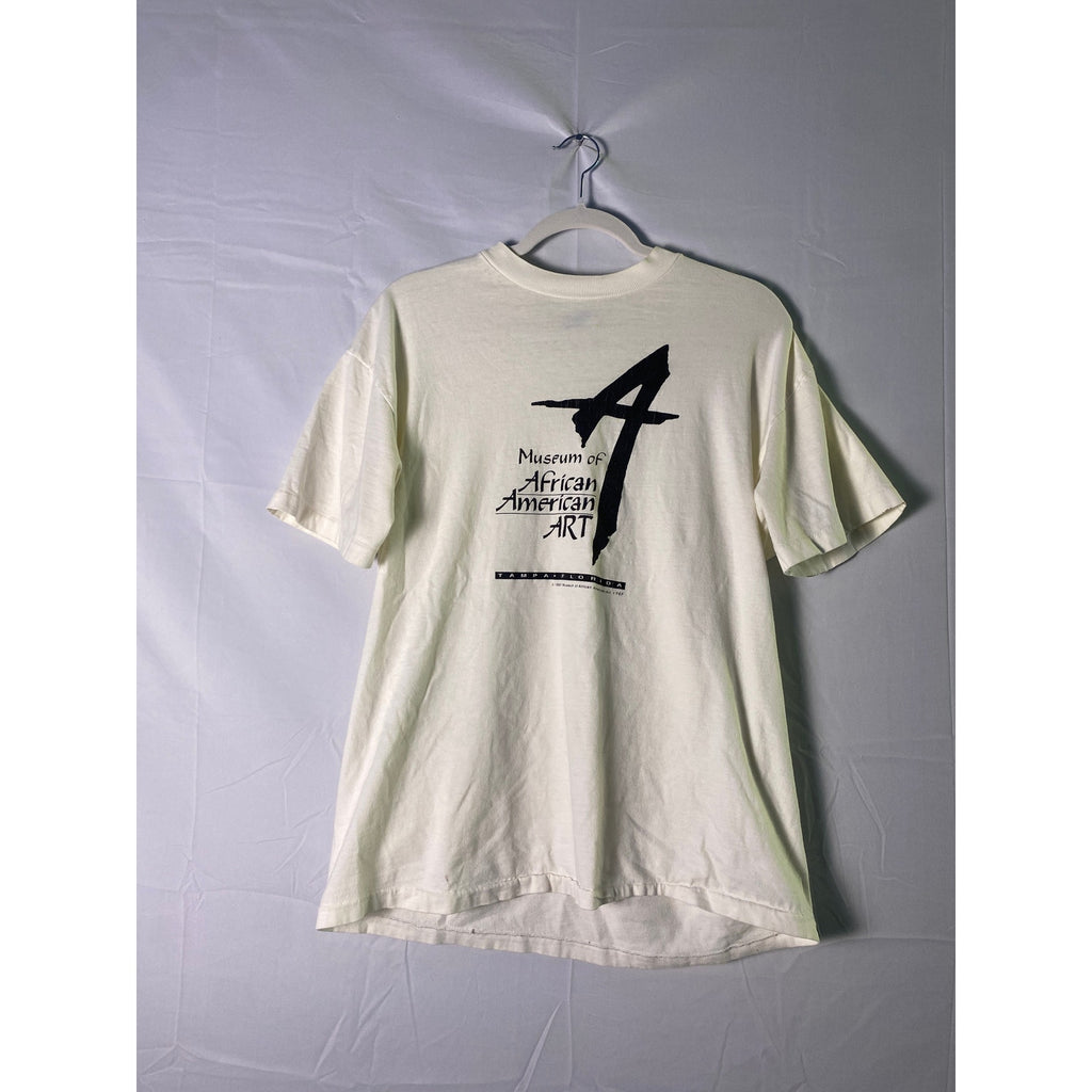 Hanes Museum of African American ART Graphic White Shirt Men's Size Large