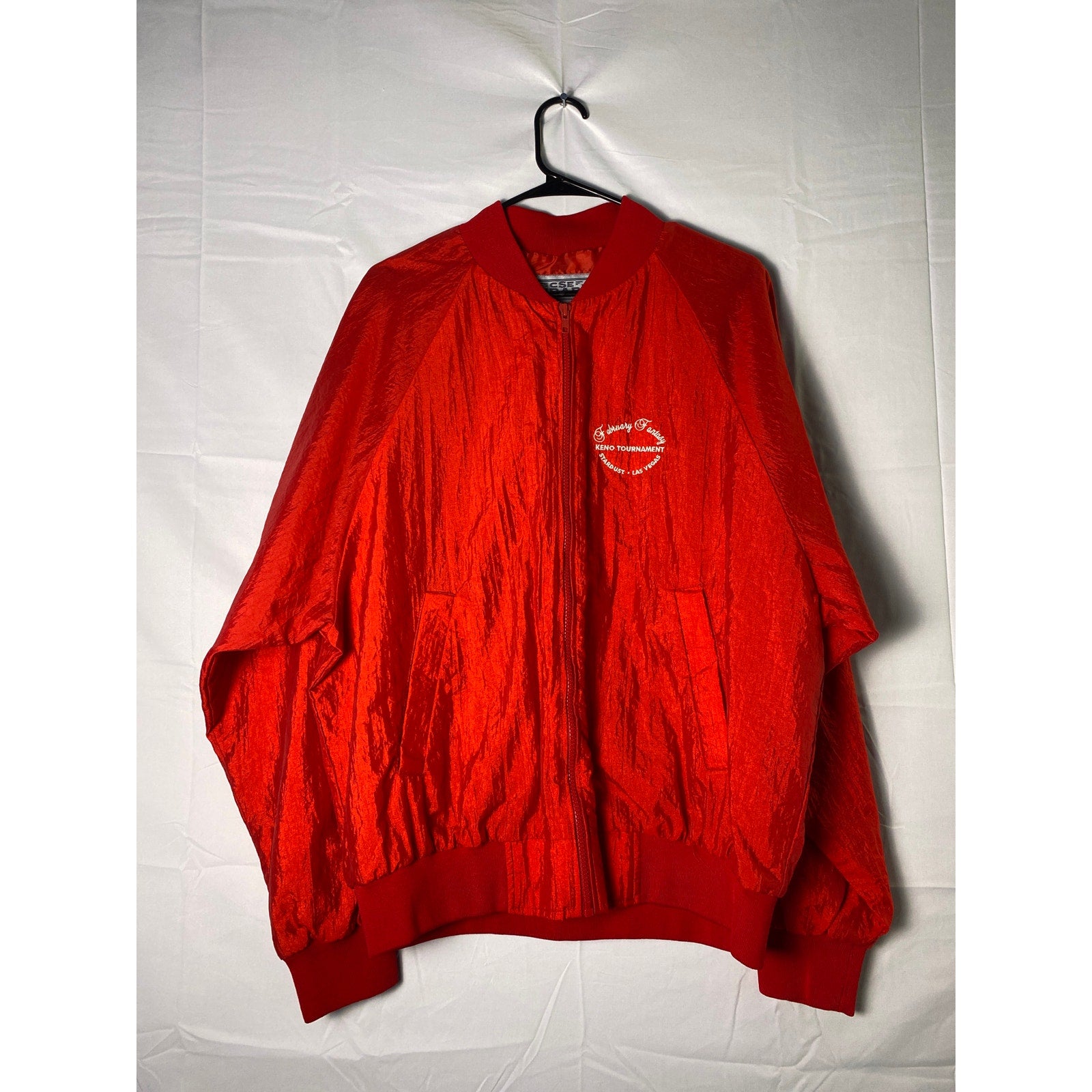 CSE Girard Keno Tournament Stardust Las Vegas Red Full Zip Windbreaker Jacket XL