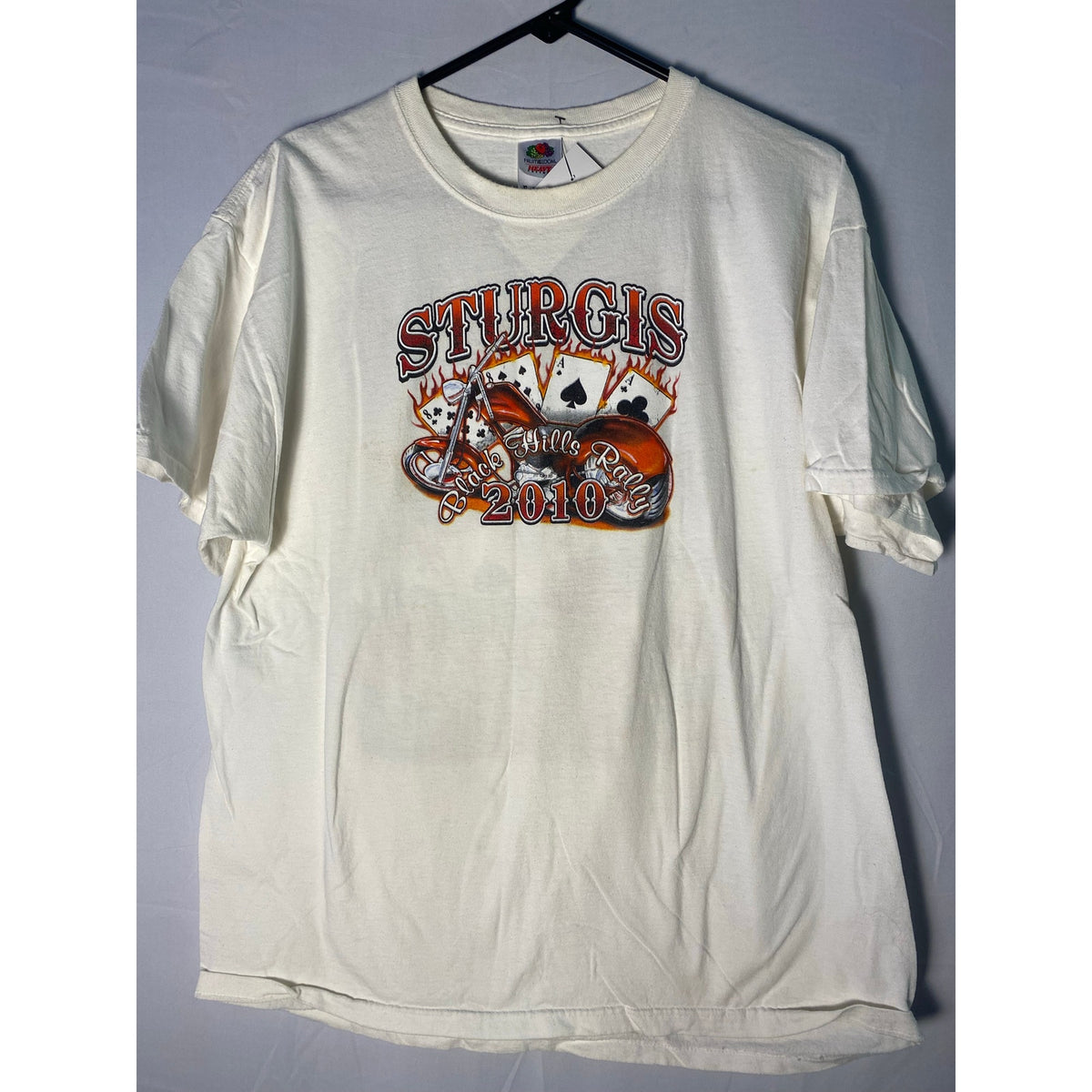 Fruit of the Loom Sturgis 2010 Black Hills Rally Graphic Print Shirt Men's XL