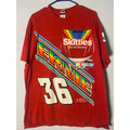 Delta NASCAR Skittles Taste The Rainbow Racing Graphic Red T-shirt Men's Size XL