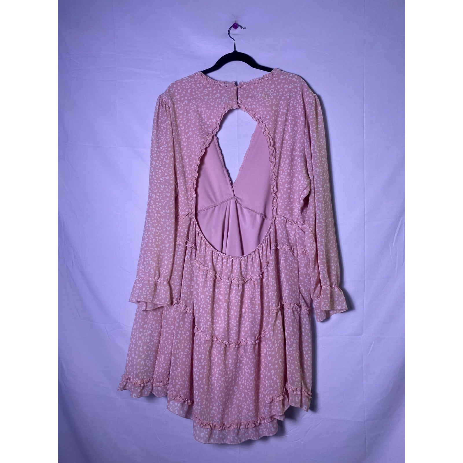 Rue21 Pink Printed Ruffle Babydoll Dress