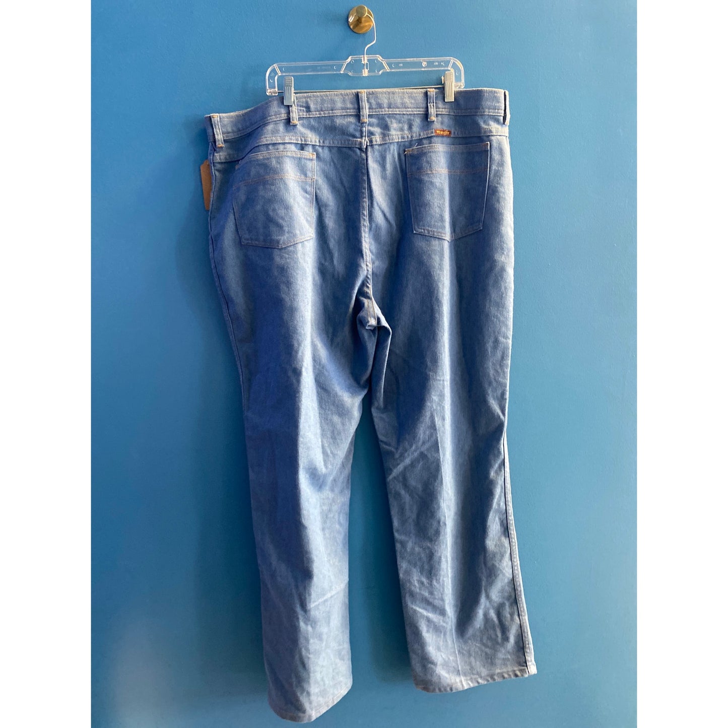 Wrangler Light Wash Straight Leg 5-Pockets Jeans Men's Size 46x32