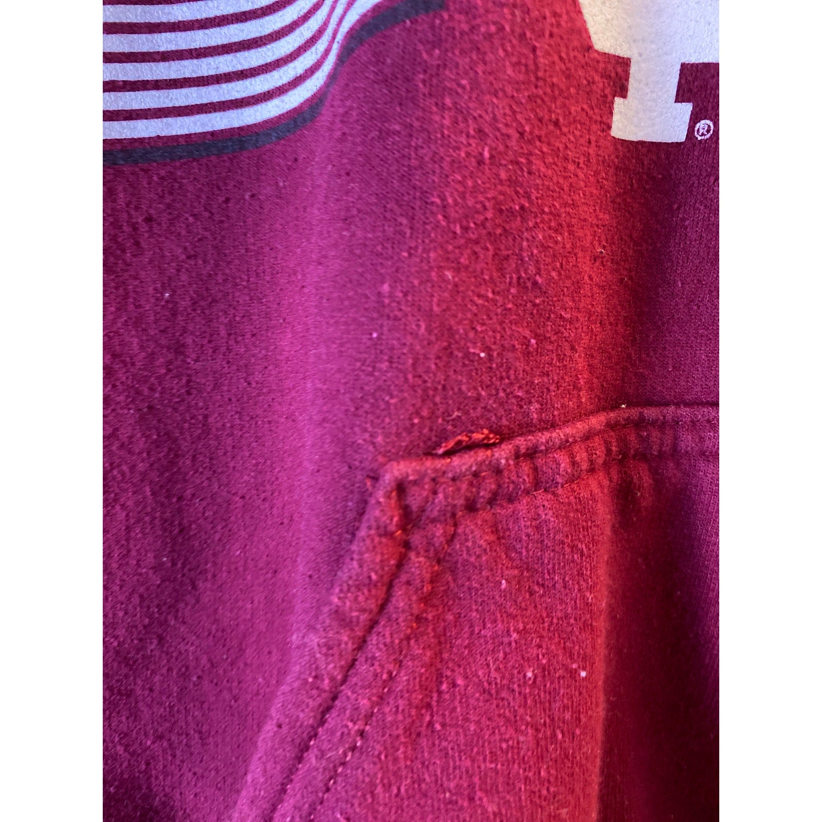 INDIANA Hoosiers IU Print Red Pullover Hoodie Men's Size Small