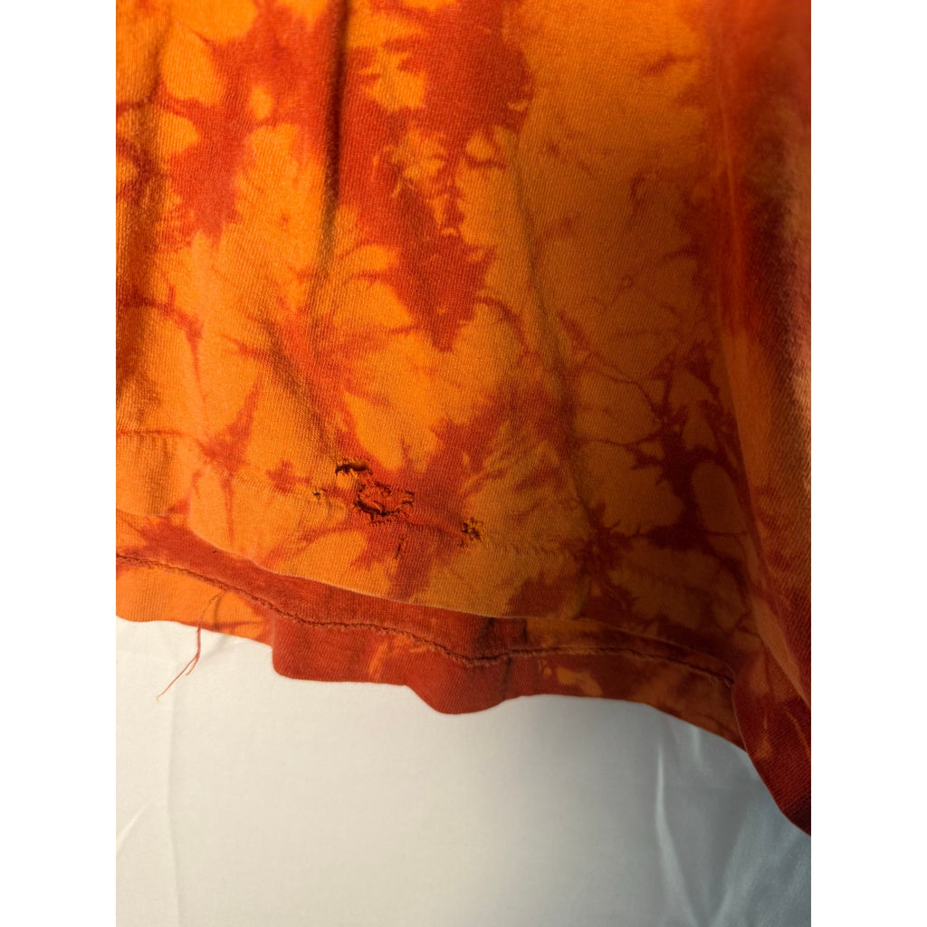 Harley Davidson Lafayette, Indiana Orange Tie Dye T-shirt Men's Size Medium