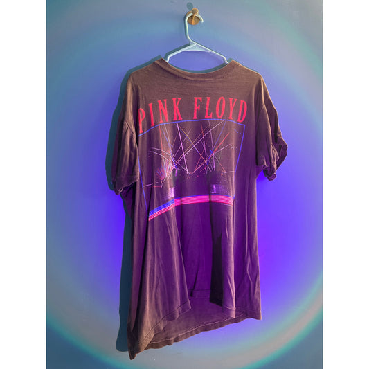 Vintage Pink Floyd 1987 Tour Concert Black T-Shirt Short Sleeve Size XL-2X