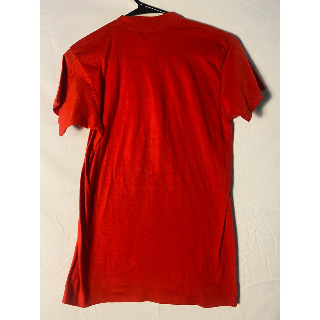 Vintage 80s LOGO 7 IU Indiana University Red Basketball Shirt Men's Size Small