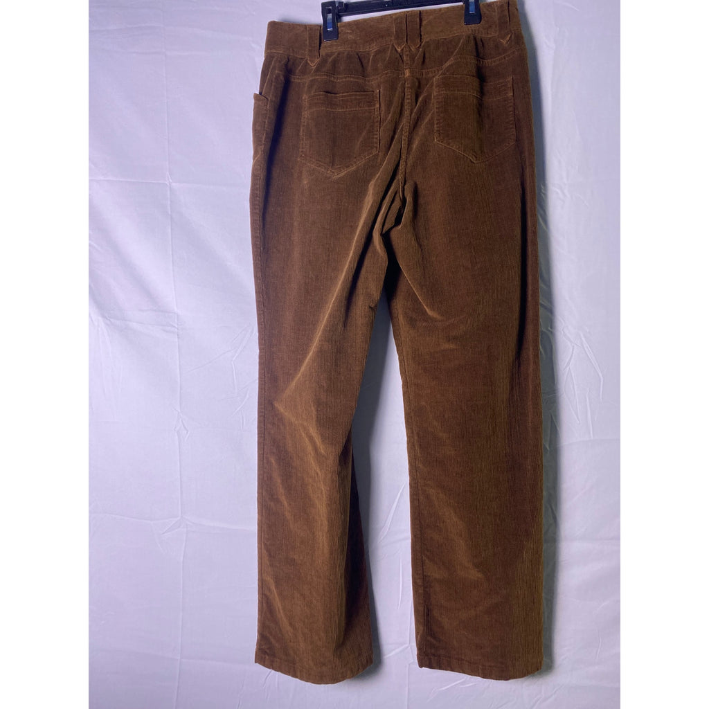 Croft & Barrow Brown Corduroy Straight Leg Pants Dark Wash Size 8