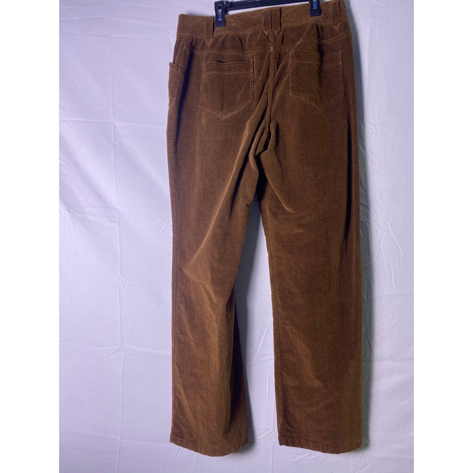 Croft & Barrow Brown Corduroy Straight Leg Pants Dark Wash Size 8