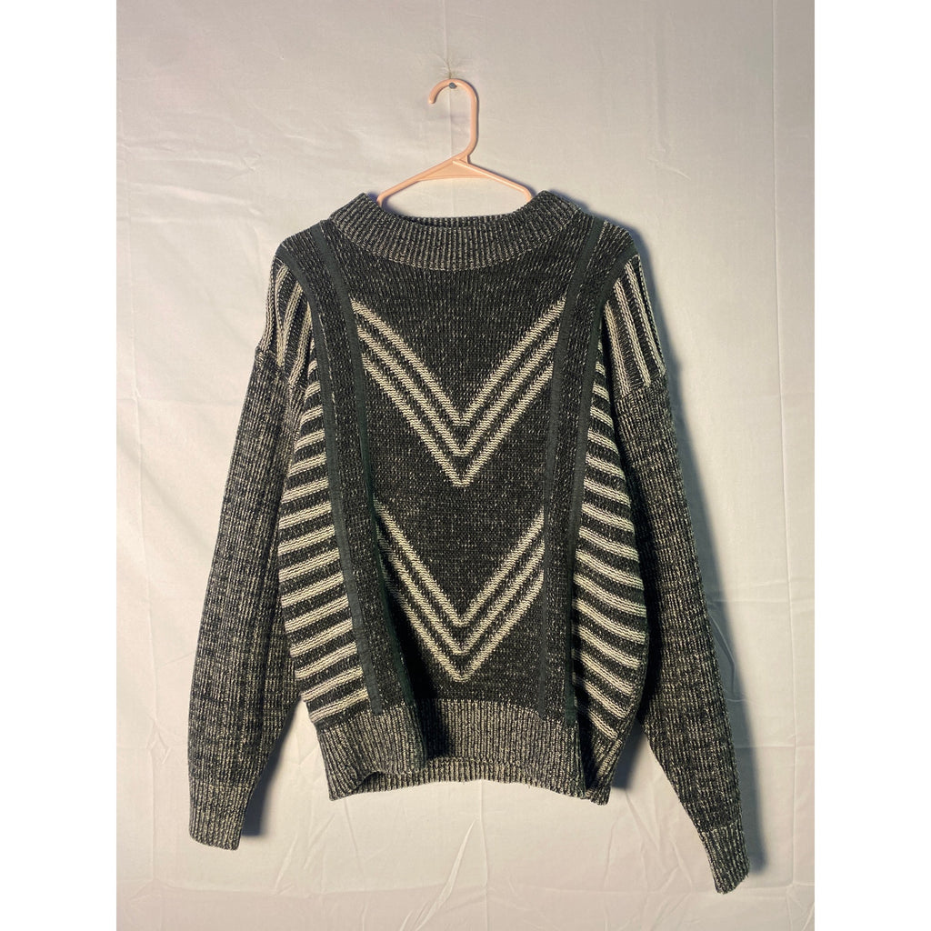 Green Vintage Chevron Sweater