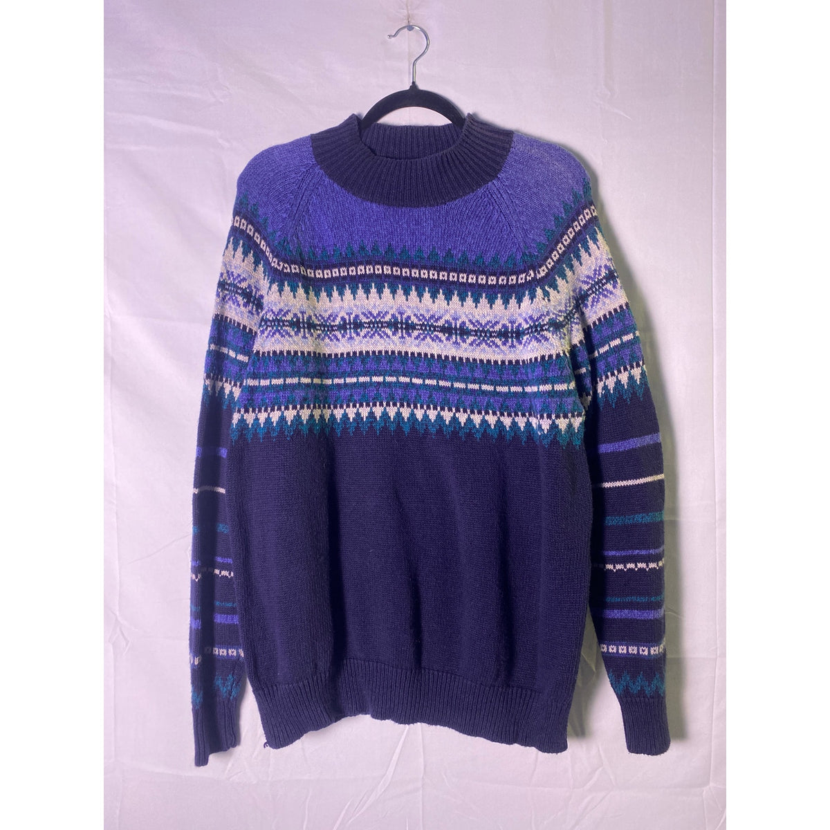 Funky Blue Patterned Sweater