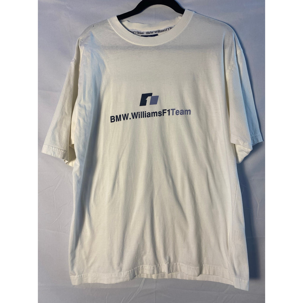 BMW.WilliamsF1Team URL White Graphic Print Shirt Men's Size 2XL Crewneck