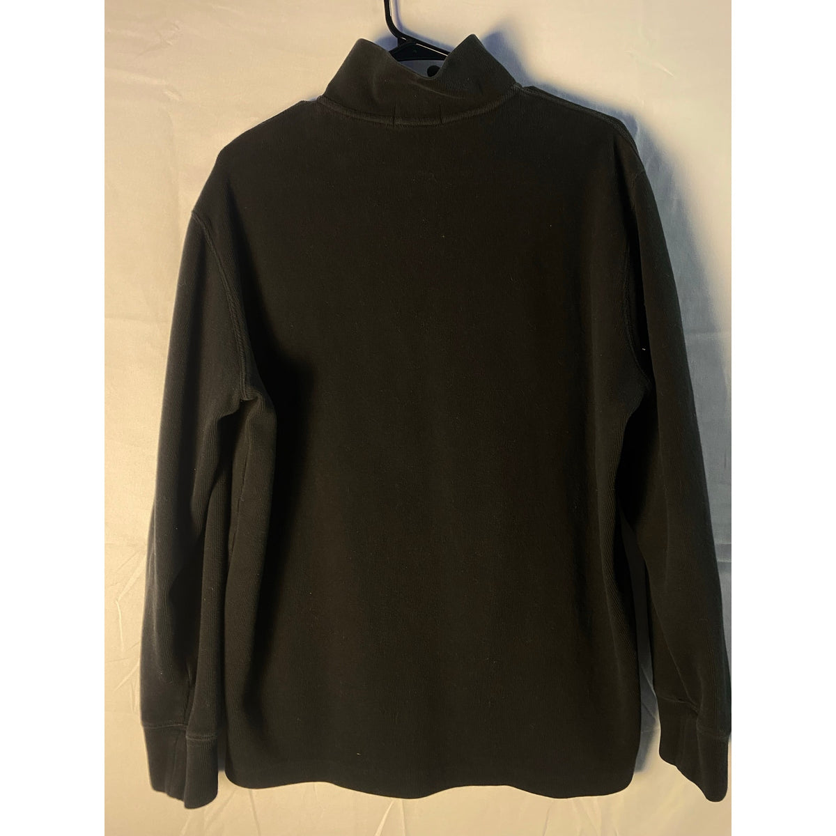 Vintage Polo by Ralph Lauren Black Polo Sweater Quarter Zip Pullover Logo Large