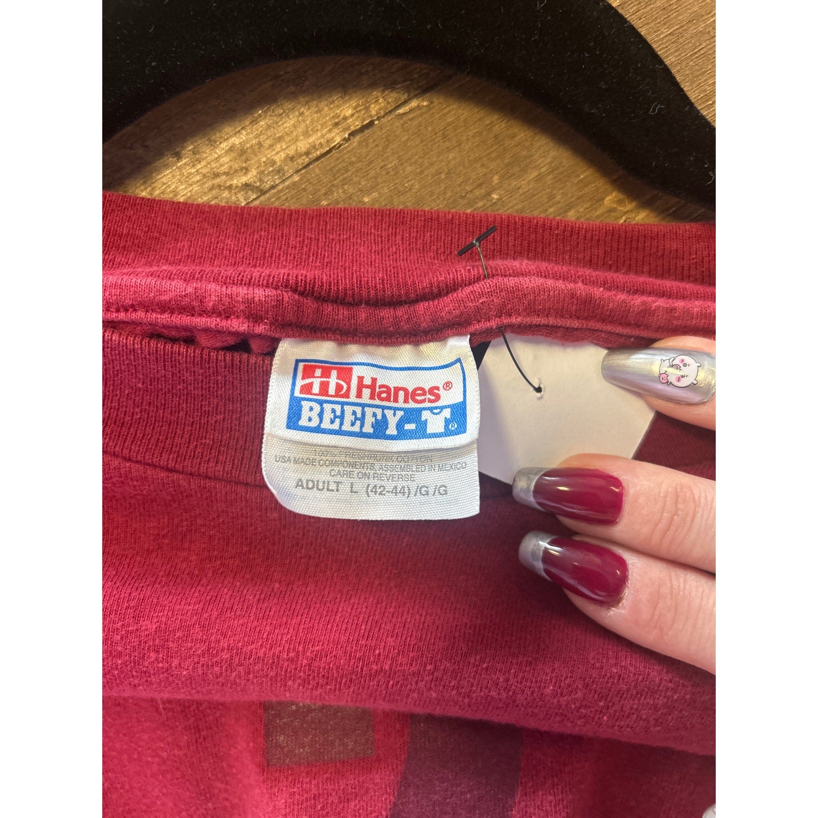 Hanes Got Sauce? Asian American Sauce Red Long Sleeve Shirt Men's Size Large