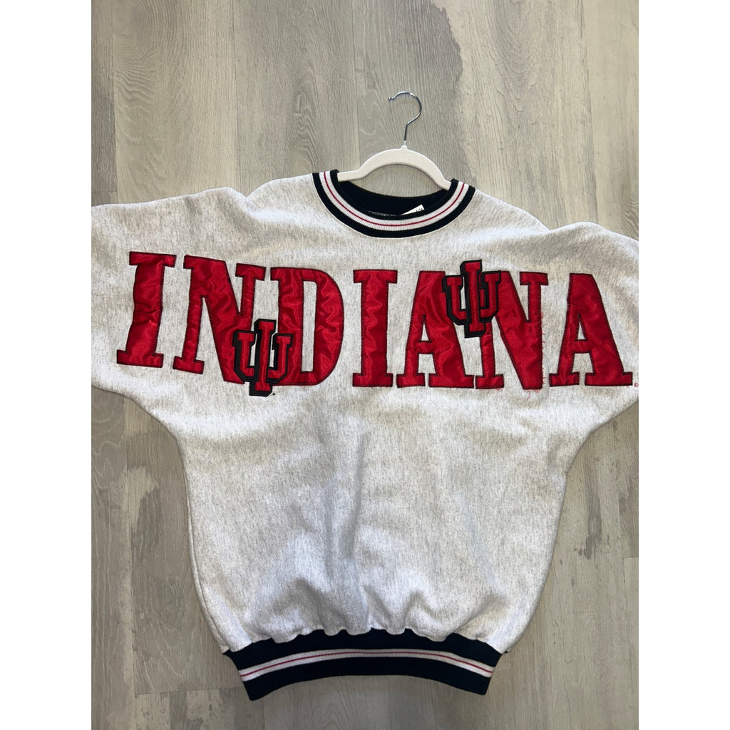 Legends Athletic Embroidered INDIANA Hoosiers Crewneck Pullover Sweatshirt Large