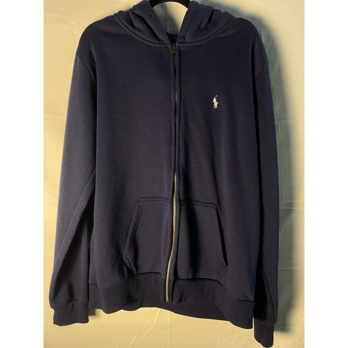 Polo by Ralph Lauren Navy Full Zip Hoodie Sweatshirt Logo Men's Size 2XL