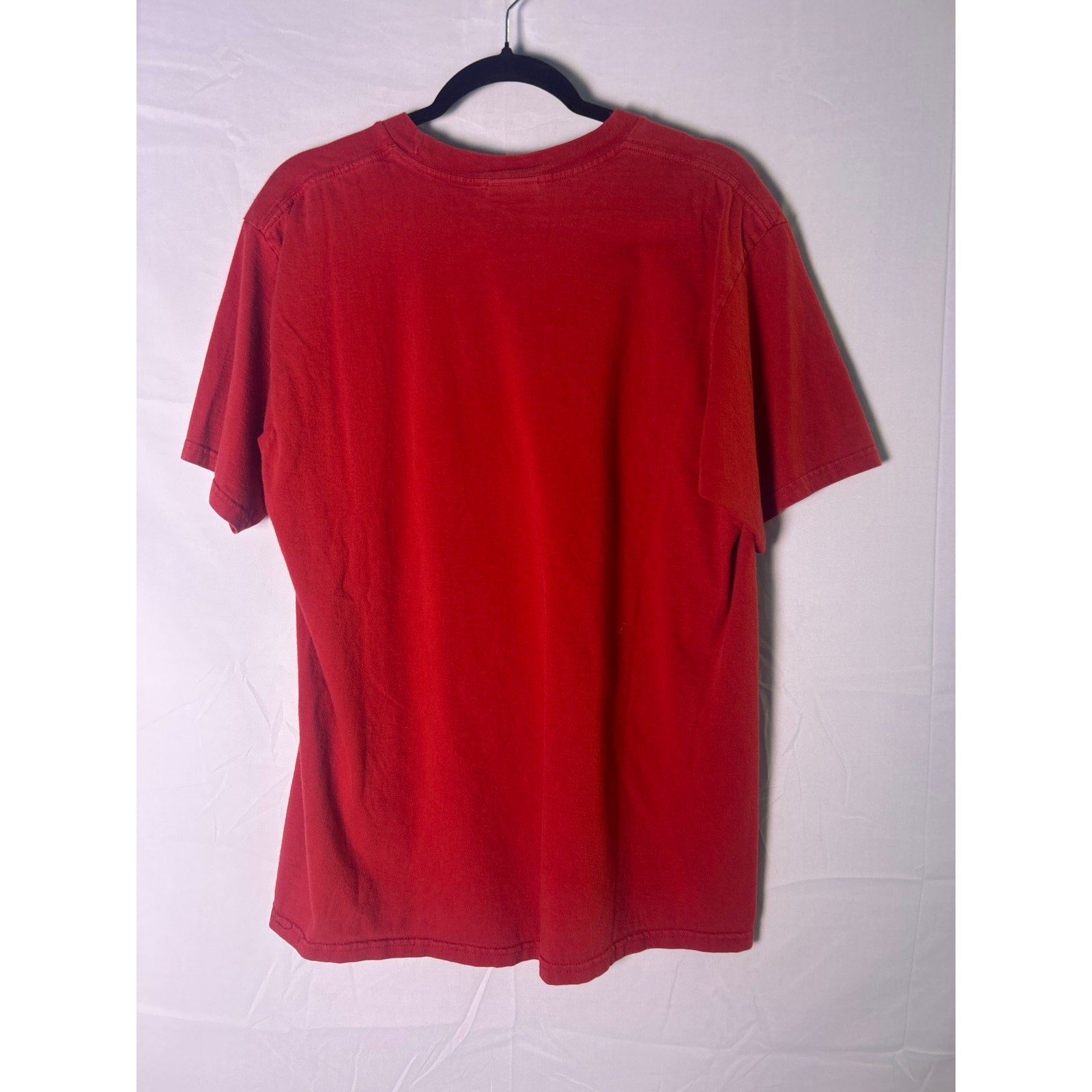 Nike Red Tan Tee Shirt Logo Print Men's Size Large