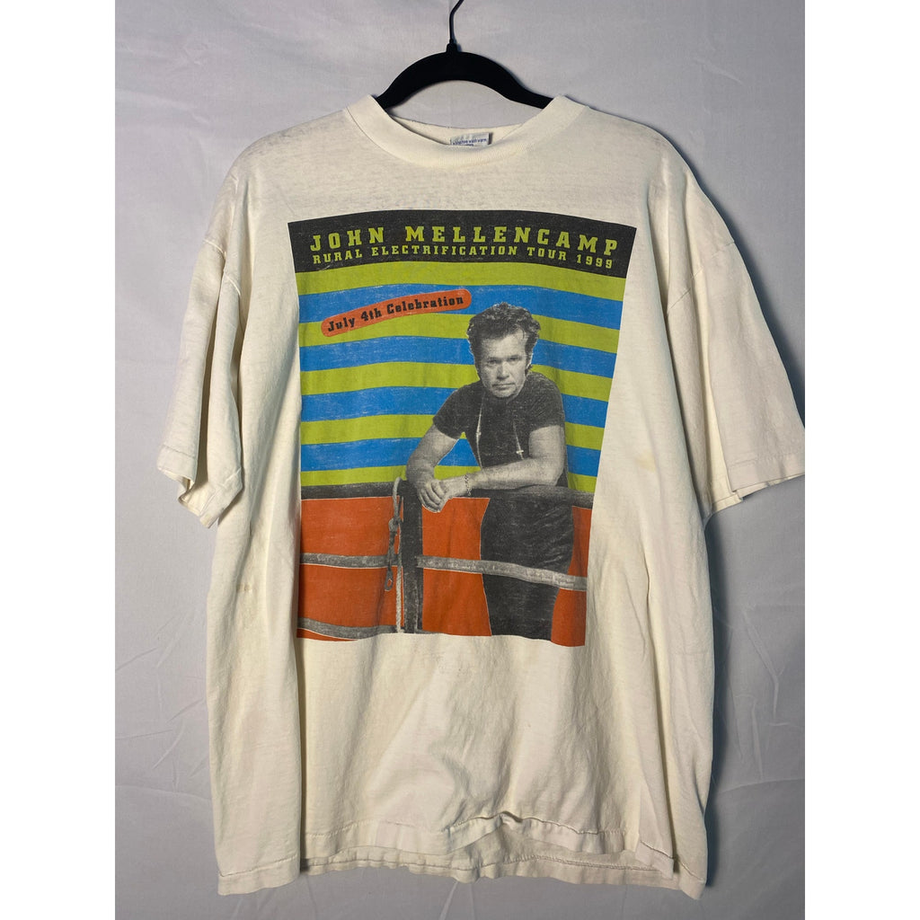 Vintage 90s All Sport John Mellencamp July 4th Celebrations Tour Shirt Men's XL