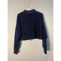 Mossimo Navy Blue Fleece Quarter Zip Pullover Sweater Women's Size Large