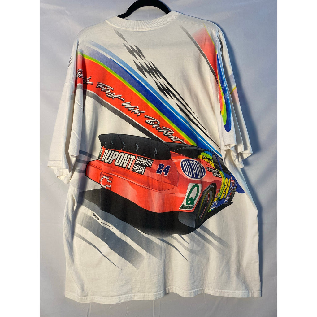 Vintage 1990s Jeff Gordon NASCAR All-over Print Shirt Crewneck Men's Size 2XL