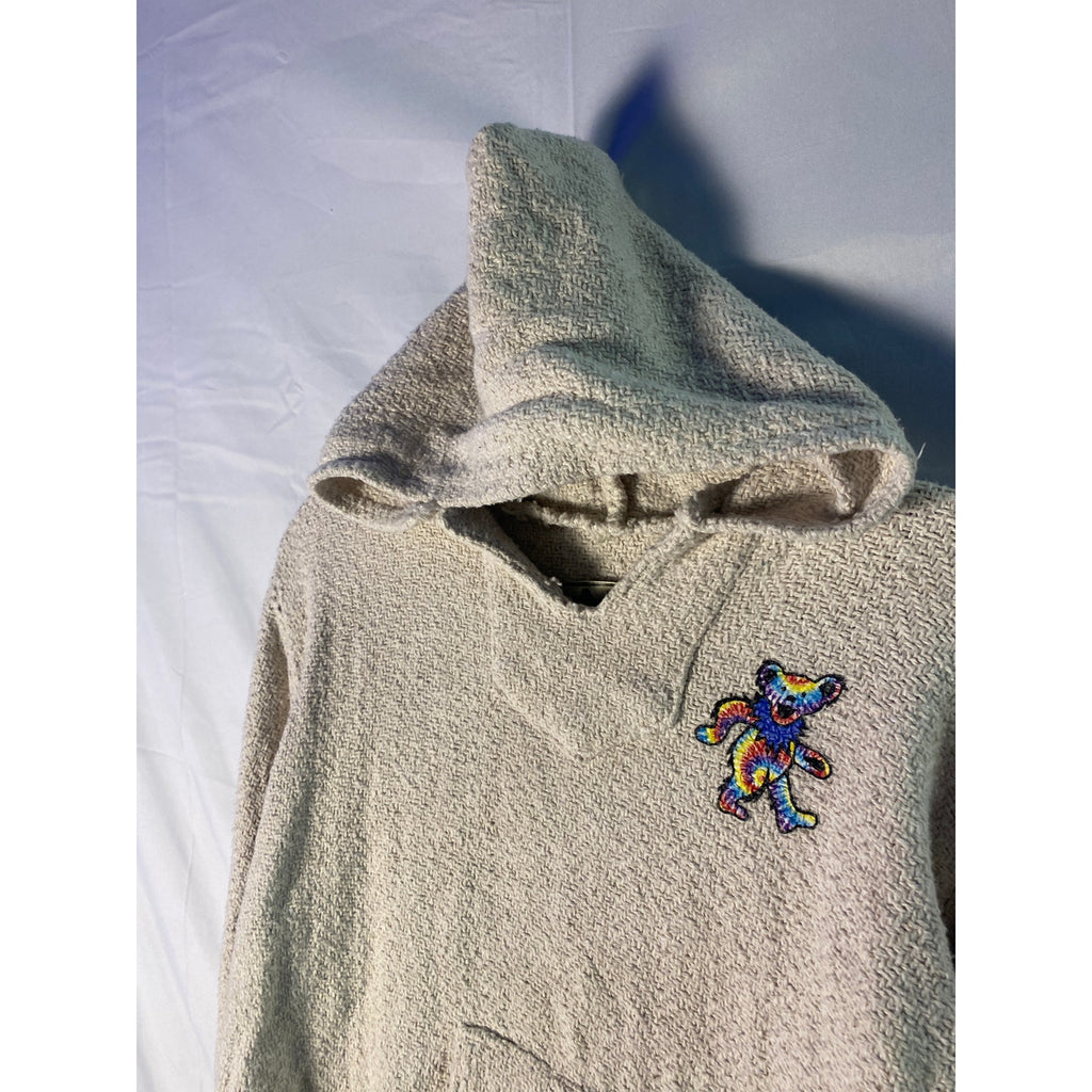 Baja Joe Earth Ragz Cream Grateful Dead Baja Hoodie Tie Dye Dancing Bear Small