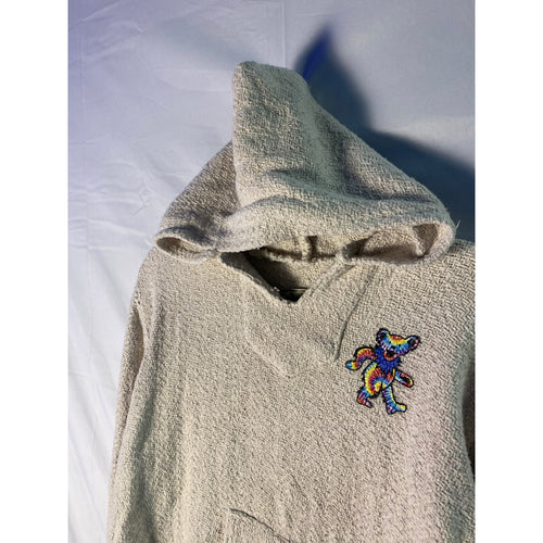 Baja Joe Earth Ragz Cream Grateful Dead Baja Hoodie Tie Dye Dancing Bear Small