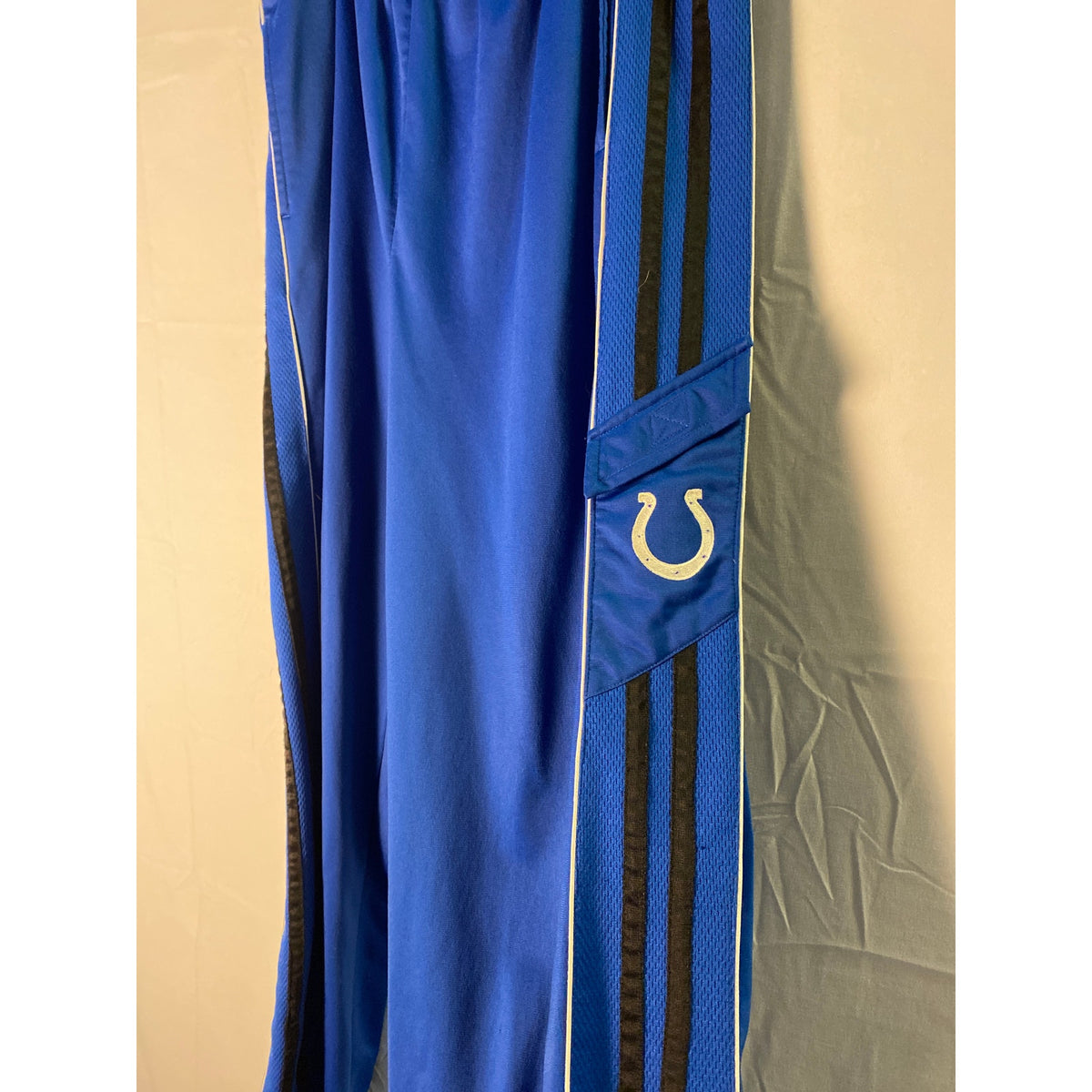 Indianapolis Colts Track Blue Striped Sweatpants Pull On Men Size Large Football