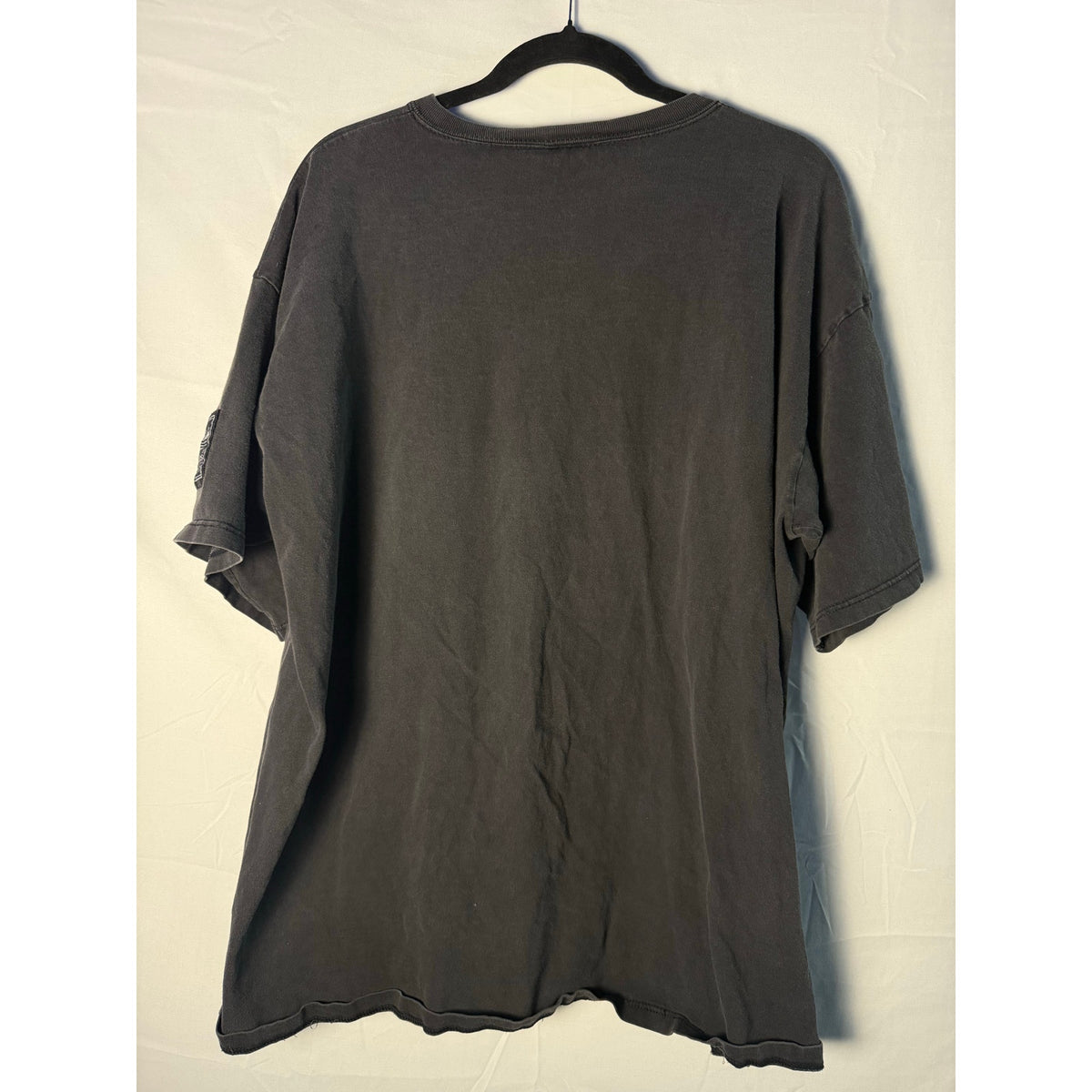 Vintage 90s Adidas Logo Graphic Print Crewneck Black T-shirt Men's Size XL