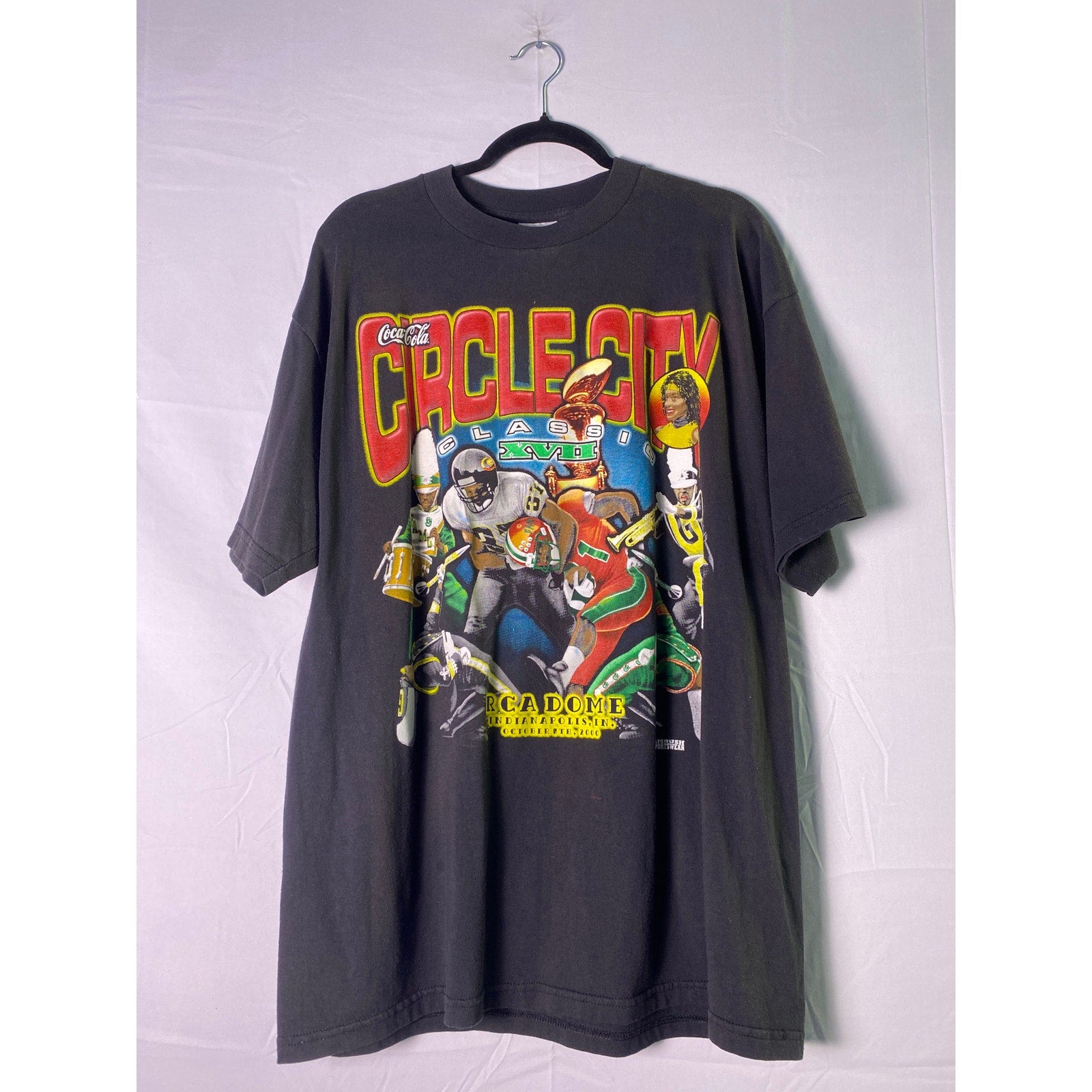 Vintage Coca-Cola Circle City XVII RCA DOME 2000 Classic Black Shirt Adult XL
