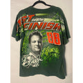 Chase Authentics Dale Jr Mountain Dew NASCAR Racing Green Graphic T-shirt Medium