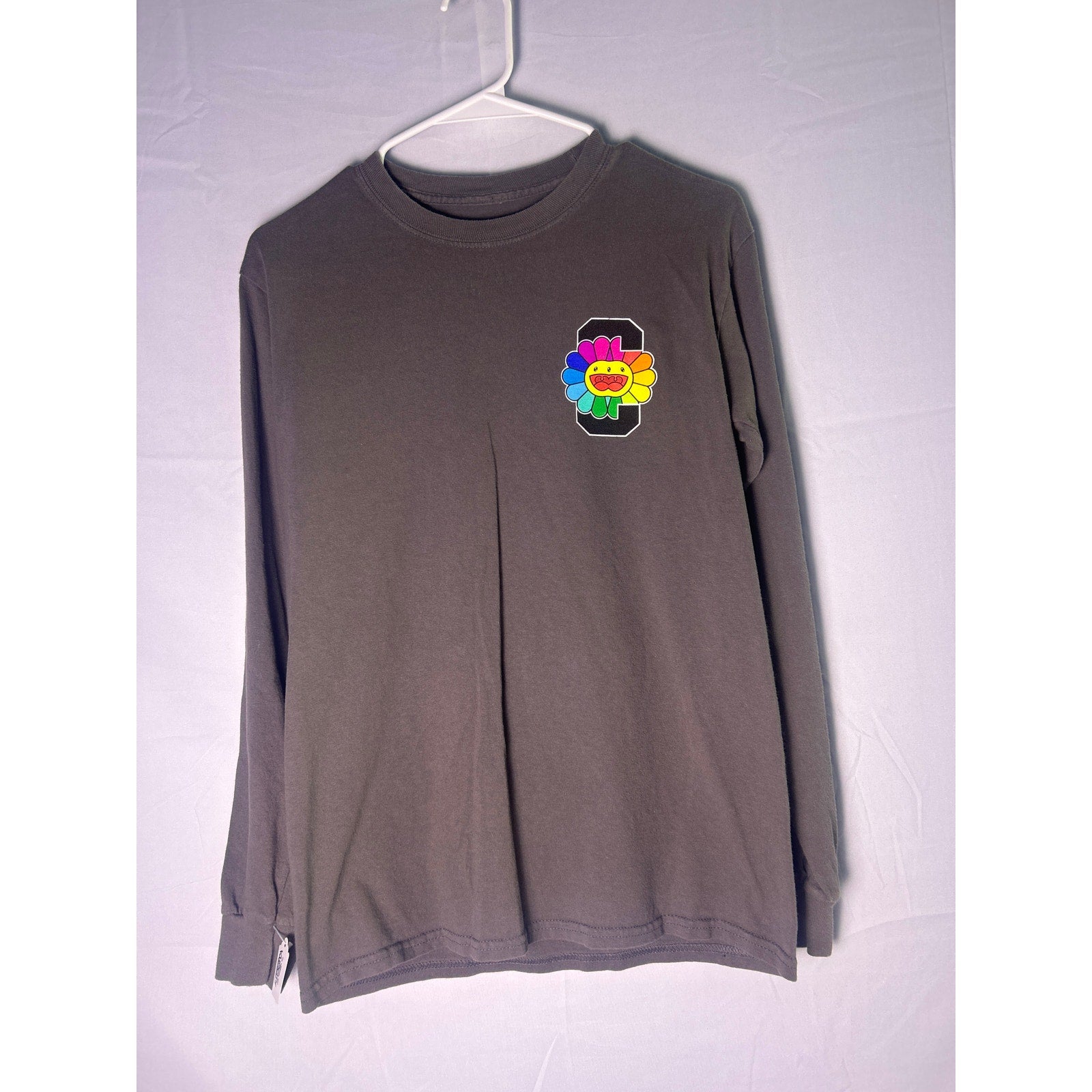 Takashi Murakami ComplexCon Flower Black Long Sleeve T-Shirt Men's Size Small