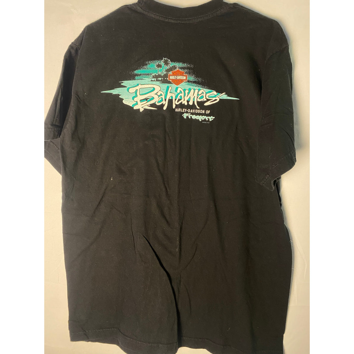 Harley Davidson of Free Port Pirate BAHAMAS Crewneck Black Shirt Men's Size XL