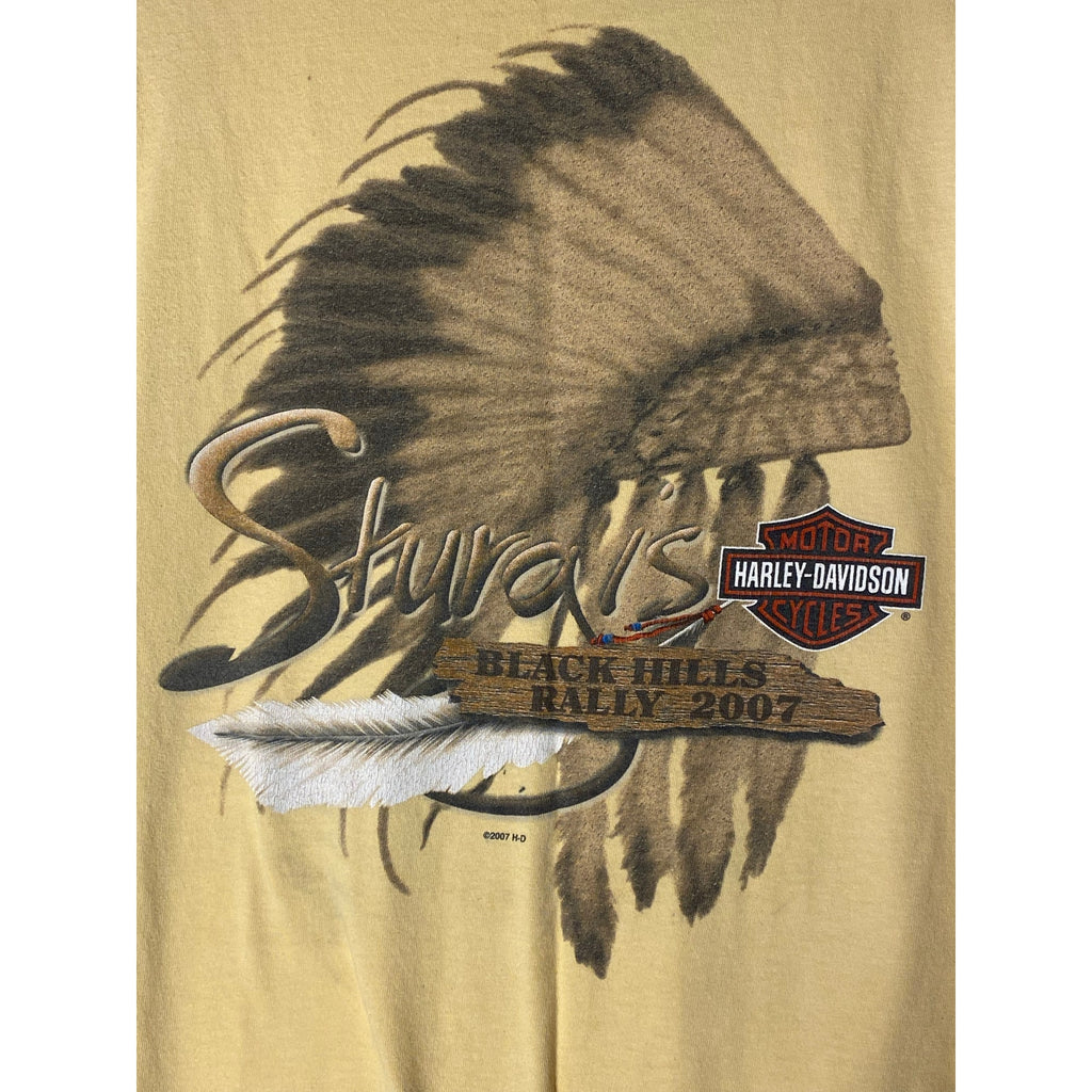 Harley Davidson STURGIS Devils Tower Run Black Hills Rally 2007 Shirt XL-2XL?