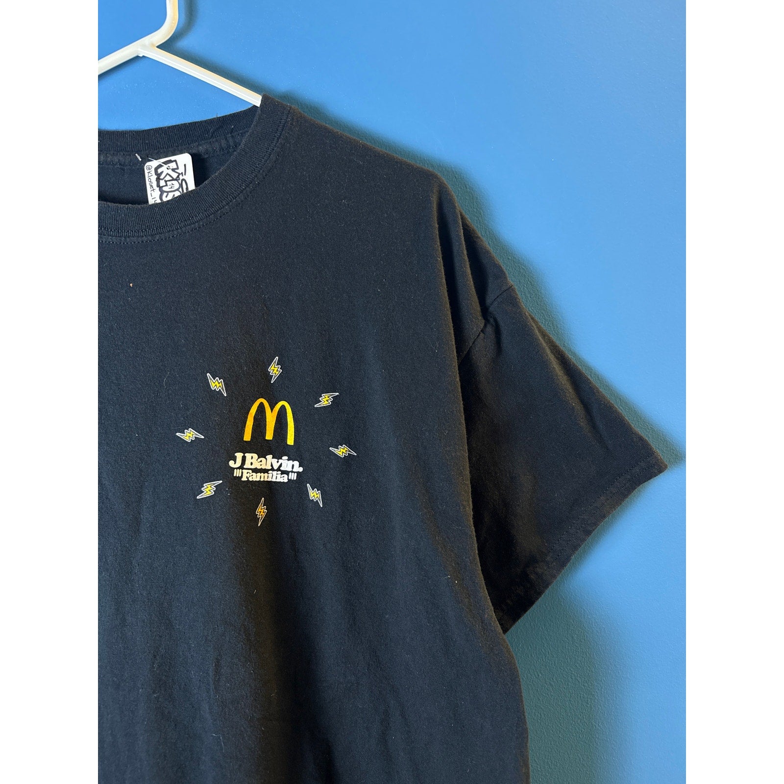 J Balvin Black Familia Employee McDonald’s Logo Print Promo Shirt Men's Size XL
