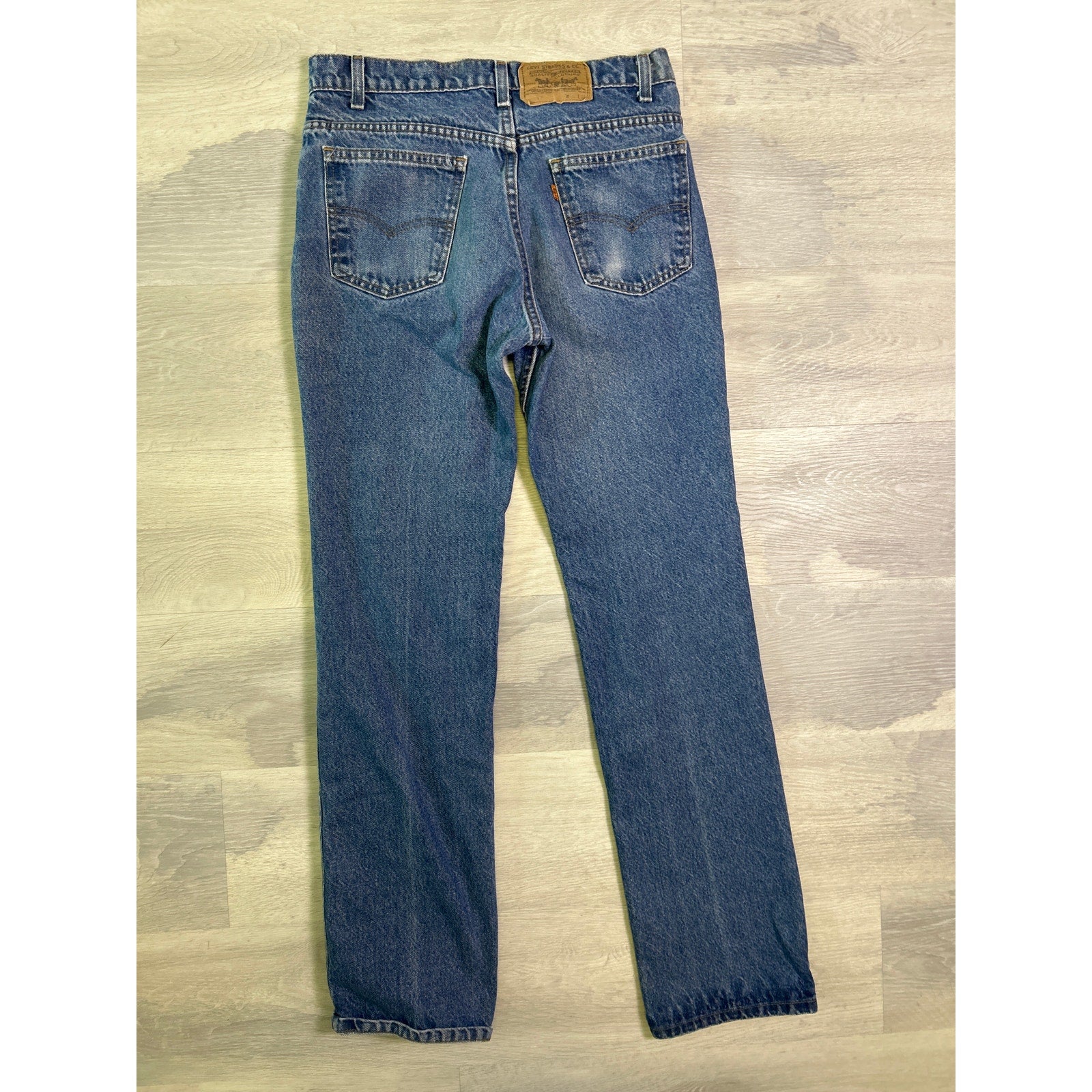 Levi's Blue Denim Stone Wash Straight Leg Jeans 5-Pockets Women's Size 31/32