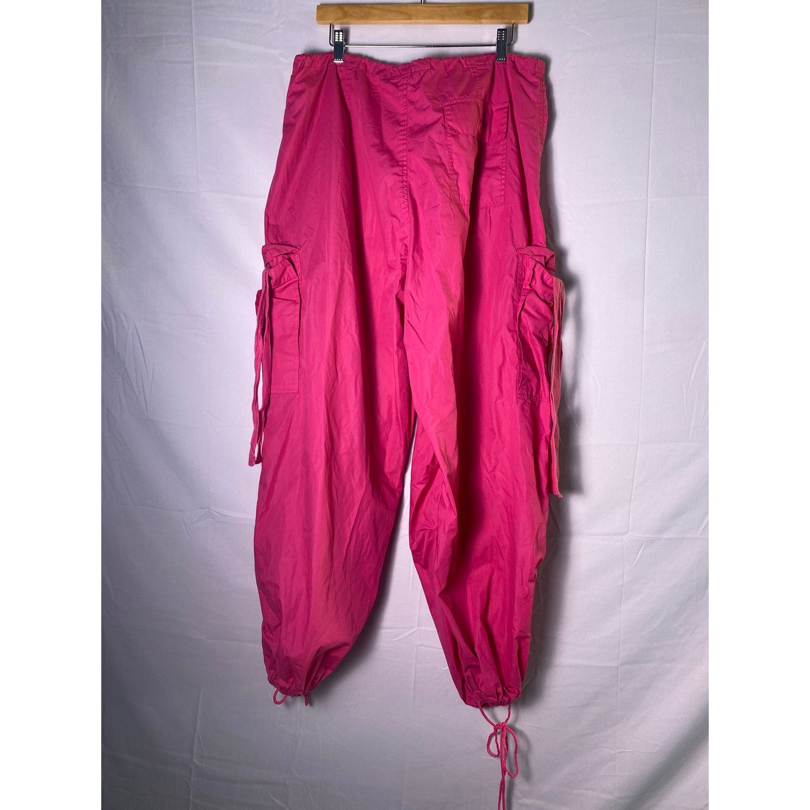90s Y2K UFO Pink Parachute Rave Pants Women's Size Large