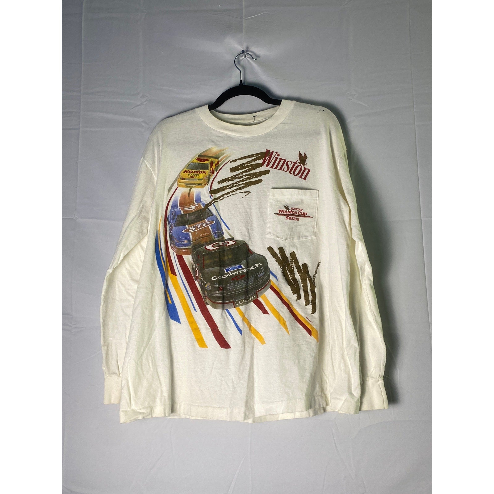 Vintage NASCAR Winston Cup Series Bristol Single Stitch Long Sleeve T-Shirt XL
