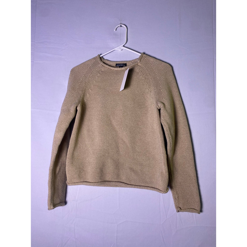 J.Crew MERCANTILE Beige Crewneck Knit Sweater Pullover Women's Size Small