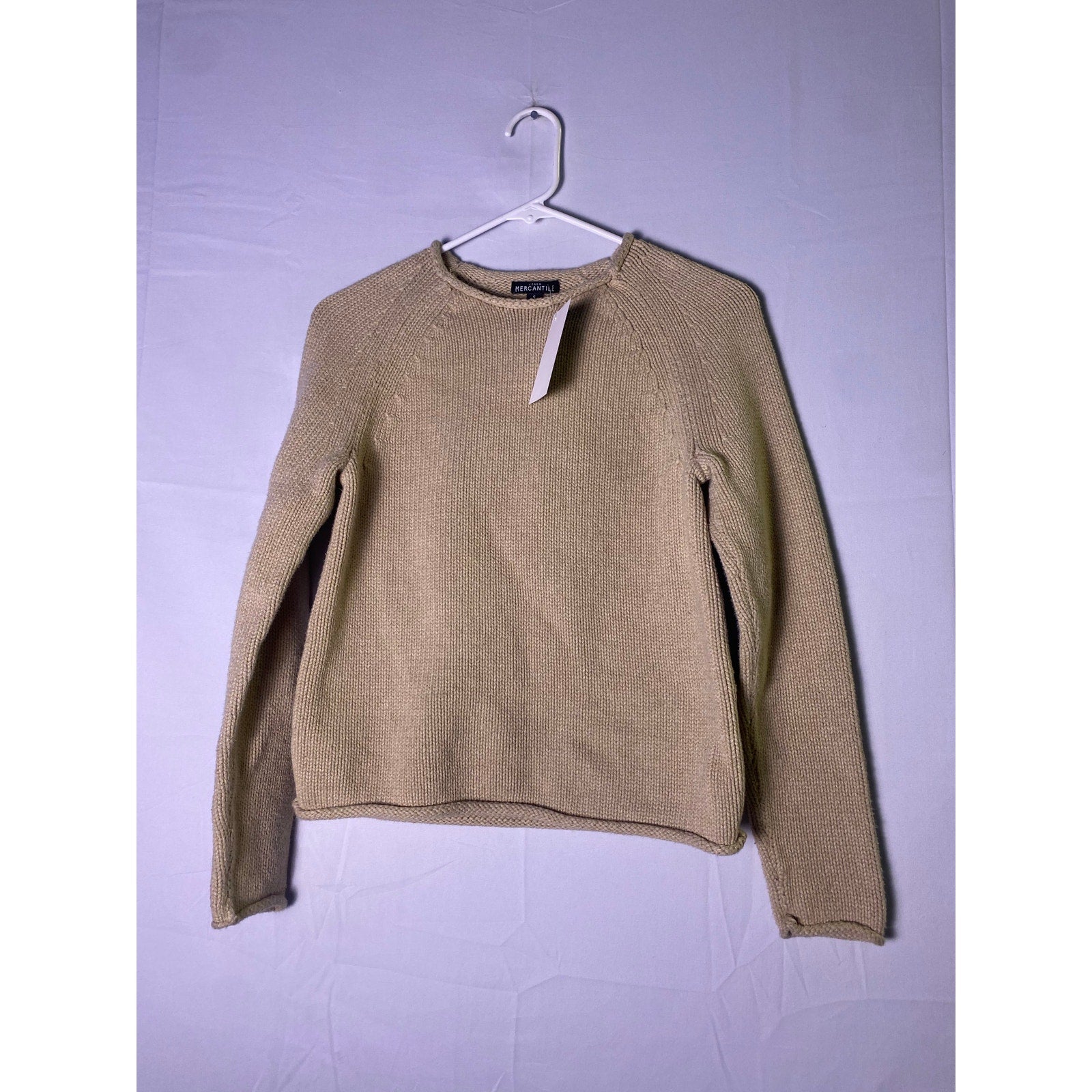 J.Crew MERCANTILE Beige Crewneck Knit Sweater Pullover Women's Size Small