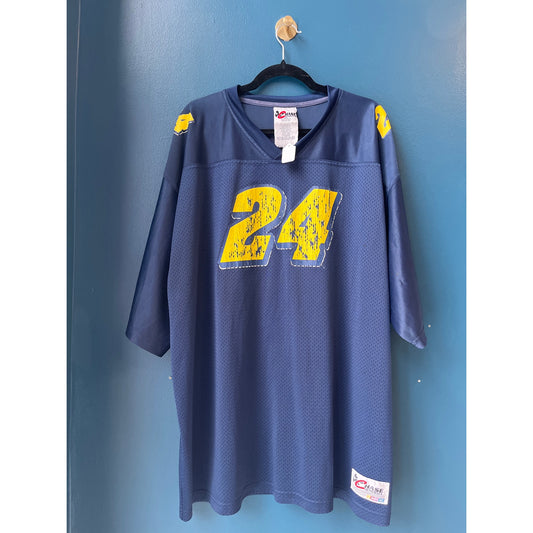 Chase Authentics Jeff Gordon V-Neck Shirt Jersey Blue Men's Size XXL
