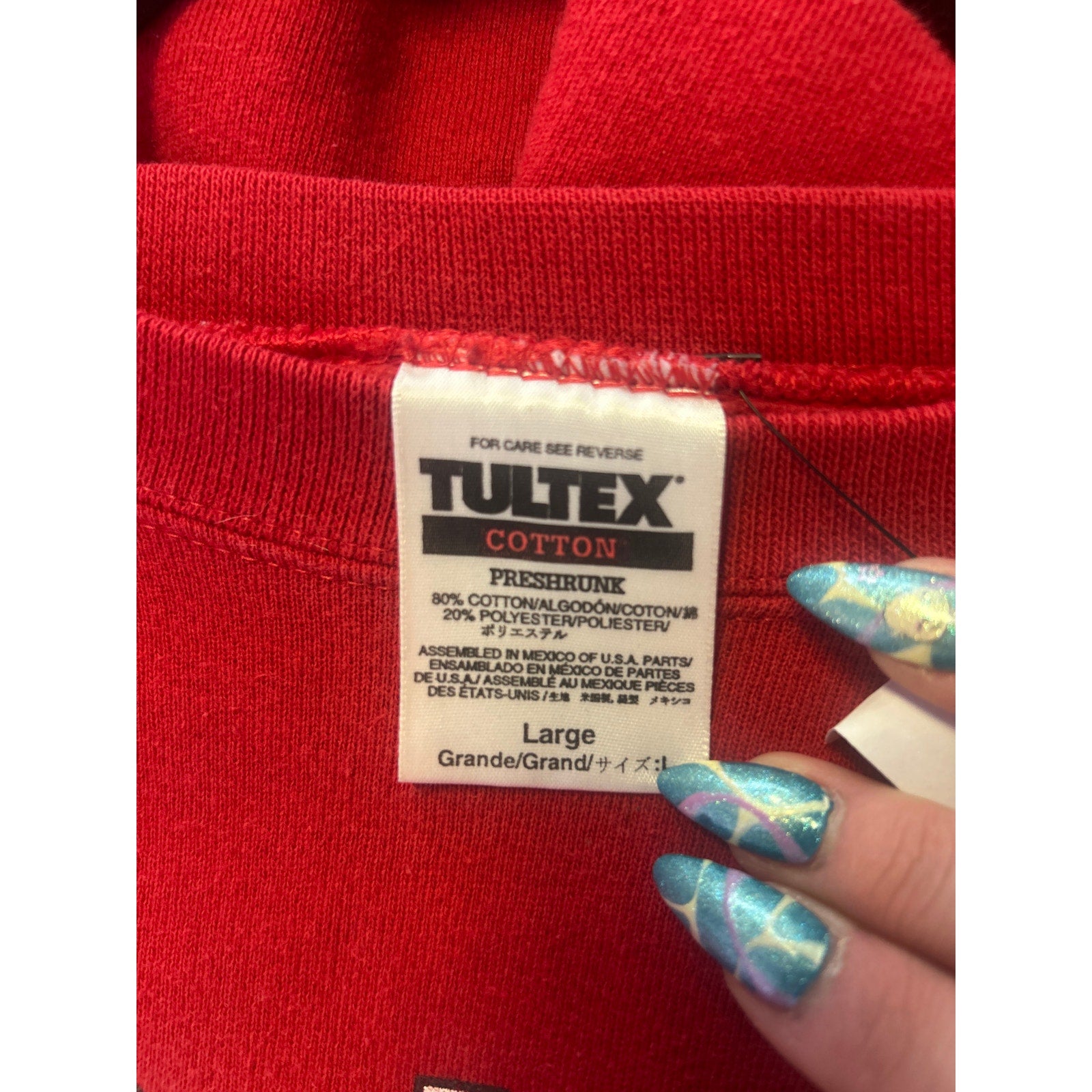 Tultex INDIANA Hoosiers Athletic Department Print Crewneck Sweatshirt Size Large