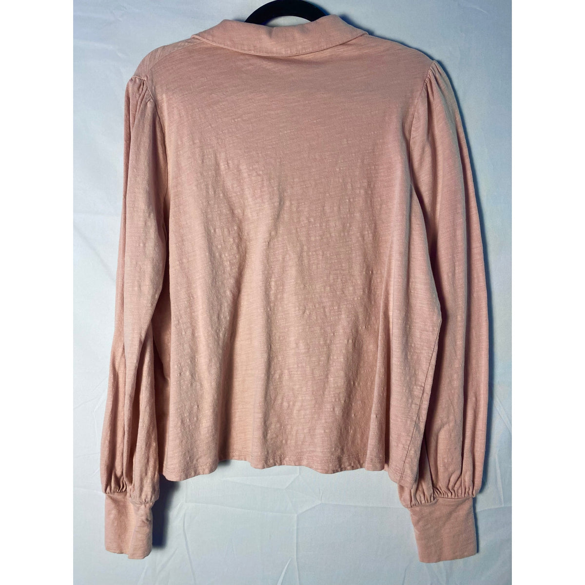 Boden Dusty Pink V-Neck Collared Long Sleeve Blouse Women's Size Large Casual