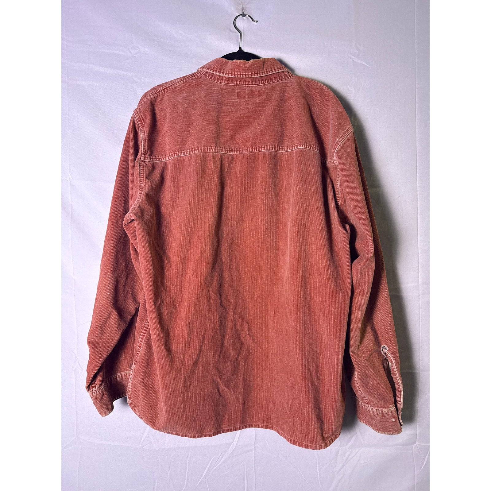 Vintage Ruff Hewn Burnt Orange Long Sleeve Cotton Button Up Shirt Men's Size XL