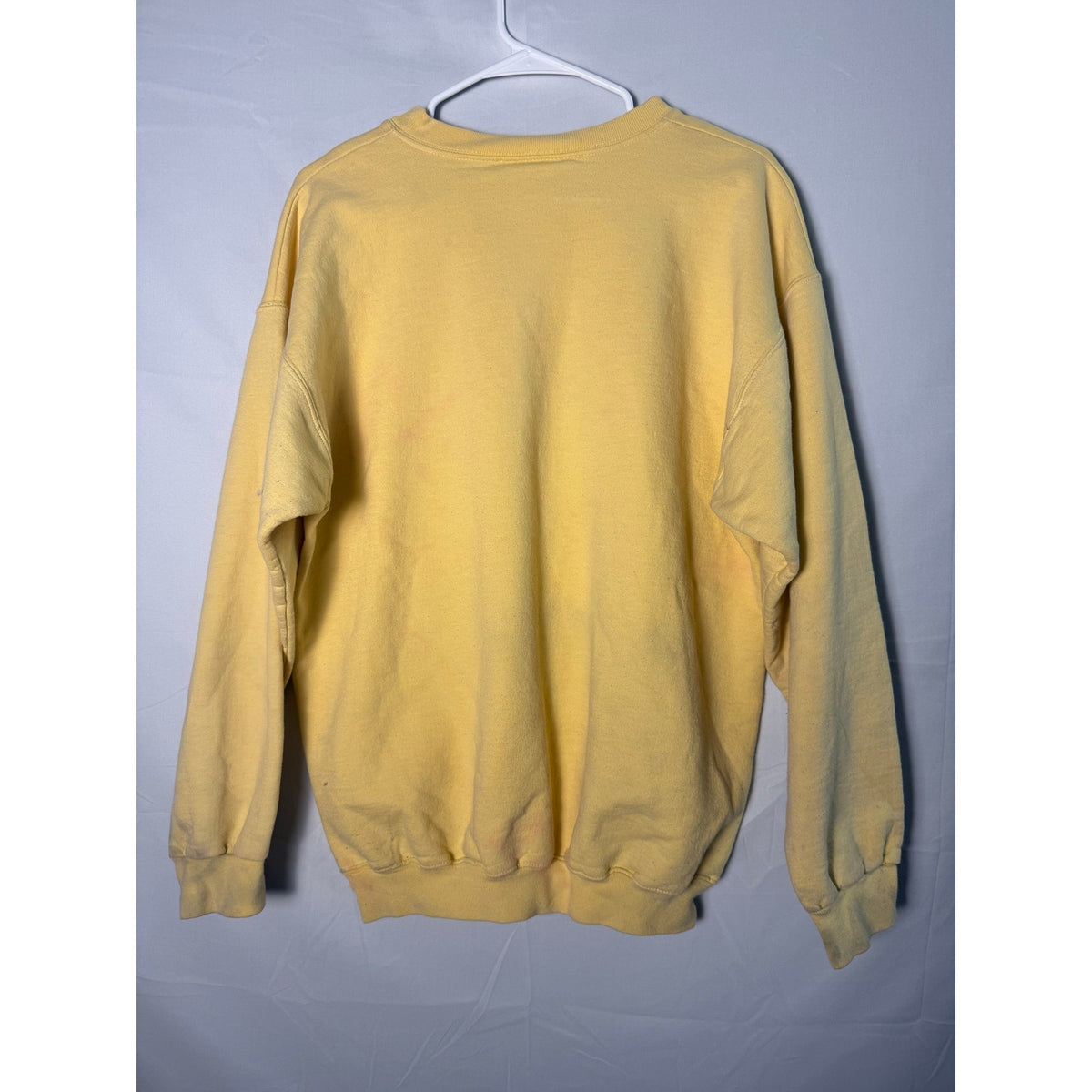 Hanes Indiana Arch Print Yellow Crewneck Pullover Sweater Women's Medium