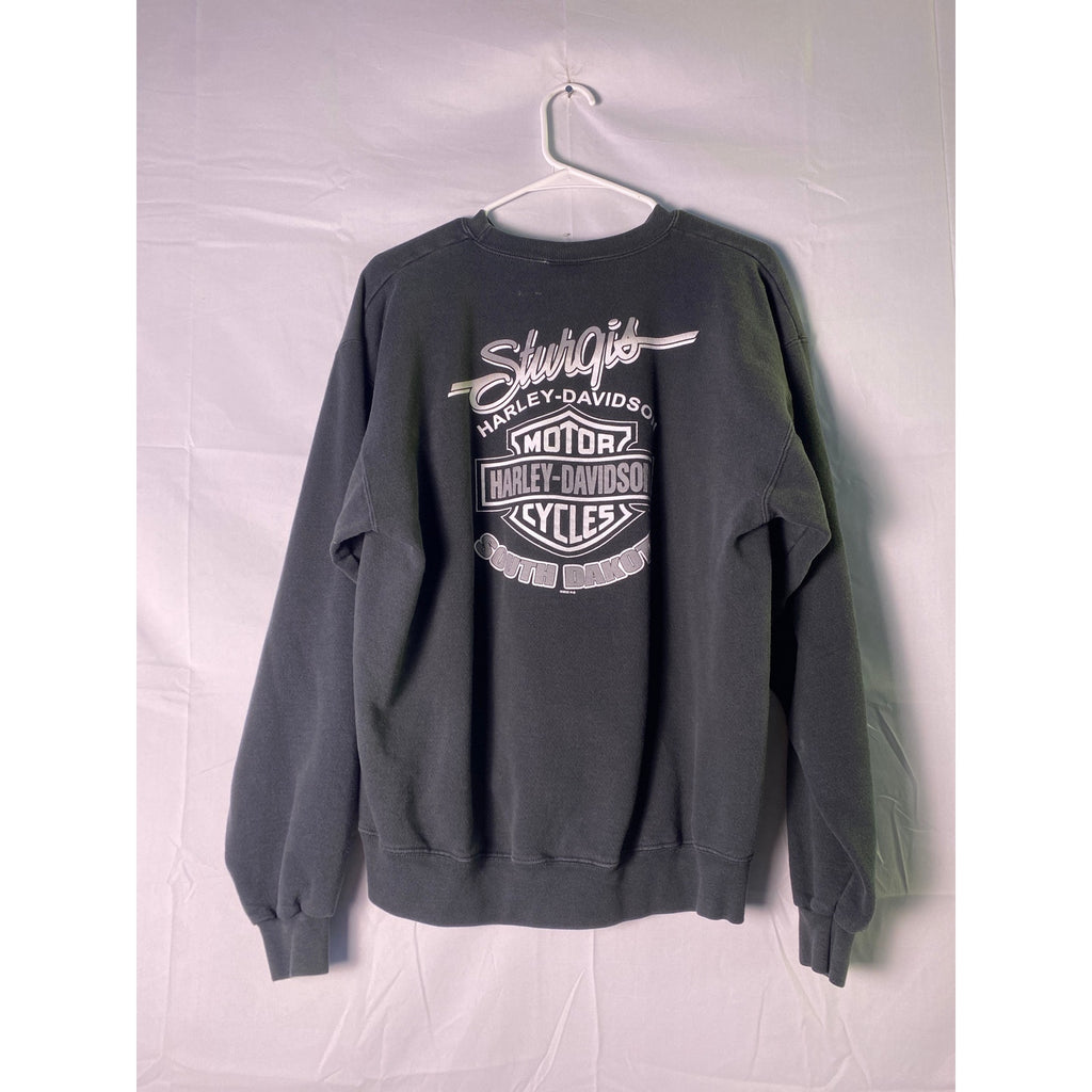 Harley Davidson Motorcycles Sturgis South Dakota Black Crewneck Sweatshirt Large