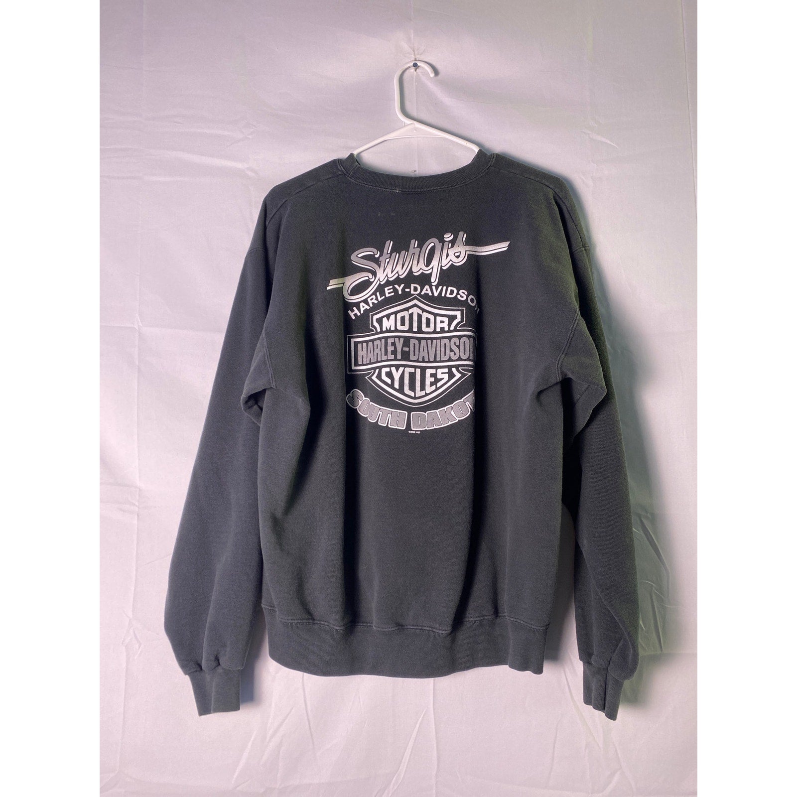 Harley Davidson Motorcycles Sturgis South Dakota Black Crewneck Sweatshirt Large
